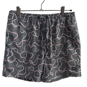 Outerknown OK Swim Shorts Mens Size Small Black Pink Beach Surf Outdoors 5.5"